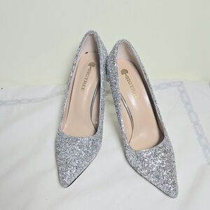 Big Tree Silver Glitter Women's Heels